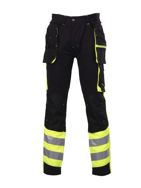 Wurth Protect Hivis Reflektierend und Wasserdicht Arbeitshose Schwarz