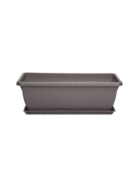 Micplast Mojito Planter Box Plastic Charcoal 60x20x17cm.