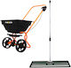 Rotary Spreader & 100cm Lawn Leveller Green