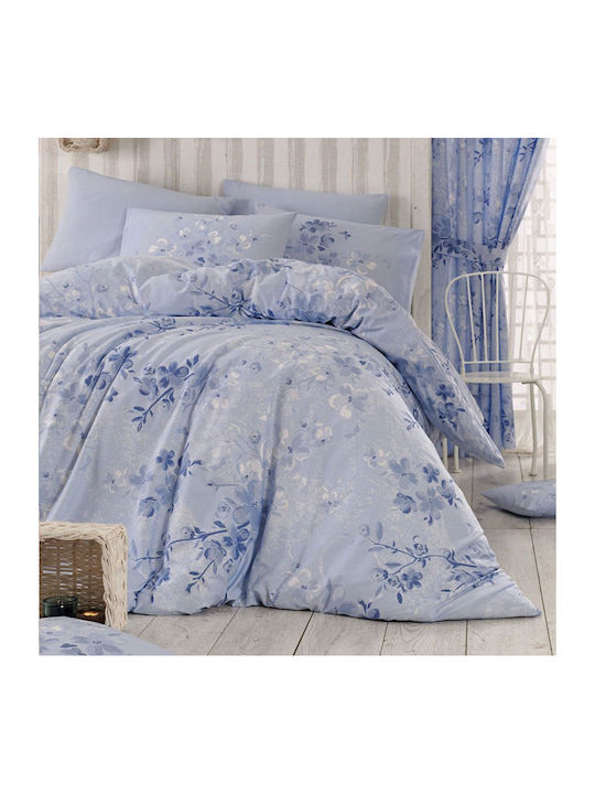 L'Εssentiel Maison Duvet Cover Set Cotton Double with 2 Pillowcases 200x220 Blue
