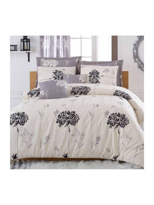 L'Εssentiel Maison Duvet Cover Set Double with 2 Pillowcases 200x220 Beige-grey