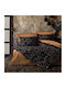 L'Εssentiel Maison Duvet Cover Set Cotton Single with Pillowcase 160x220 Copper-black