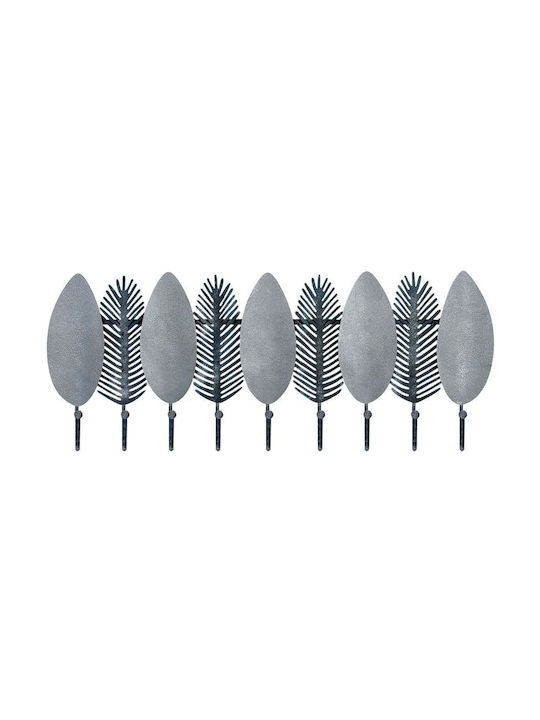 Wallity Wall Hanger Metal 9 Hooks Multicolour 60.5x22cm