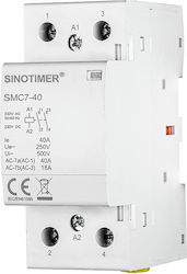 Sinotimer Ac Contactor 2 Pole No 40a Coil Voltage 220 V/230 V Din Rail Mount