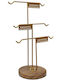 Jewelry Stand 968hbr1208 25x39cm Gold-natural Aberto Design Metal Wood