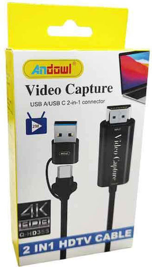 Andowl Kabel HDMI-Stecker - HDMI-Stecker 1.5m Schwarz