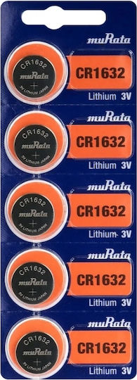Murata Батерии Литий За часовници CR1632 3V 5бр