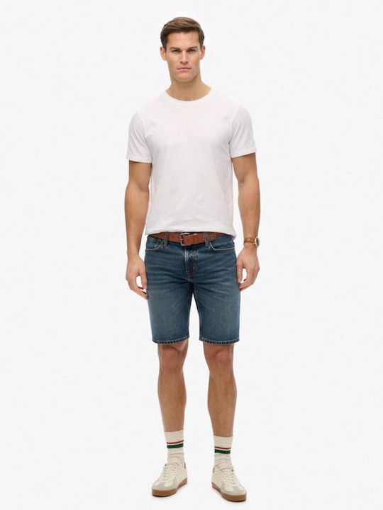 Superdry Ovin Vintage Ανδρική Βερμούδα Τζιν Μπλε