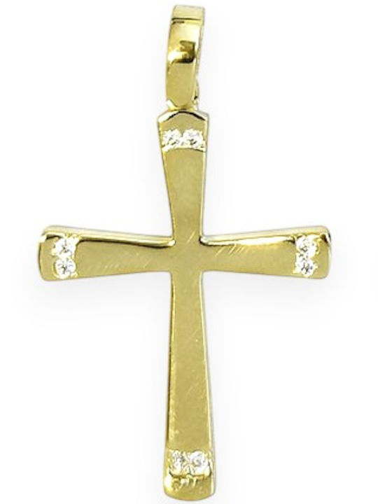 Goldjewels Χρυσός Σταυρός 14Κ Διπλής Όψης