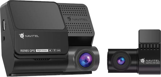 Navitel RS985 Car Digital Video Recorder Set with 4K Video Resolution and 3 Inch Screen Wi-Fi GPS and Rear Camera