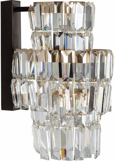 Lamp Wall Black 20x36cm