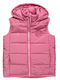 Kids' Casual Jacket Sleeveless with Hood Pink