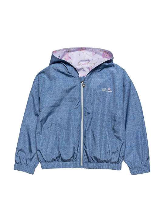 Kids' Casual Jacket Double Sided with Lining & Hood Multicolour