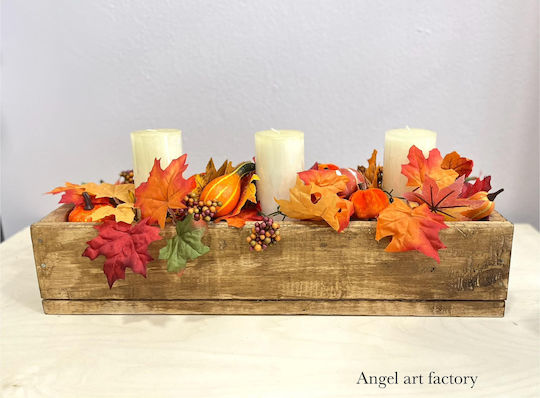 Autumn Composition Wooden Base