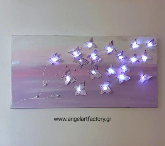 Illuminated Butterflies Canvas