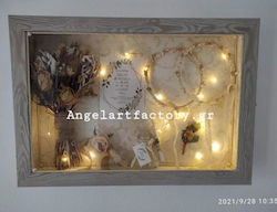 Hanging Wedding Crown Display Case Beige Gray