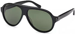 Moncler Sunglasses Μαύρα with Acetate Frame & Green Lens Moncler Sunglasses Μαύρα with Acetate Frame & Green Lens