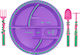 Kids Feeding Set Constructive Eating Garden Fairy 4 Piece Plate