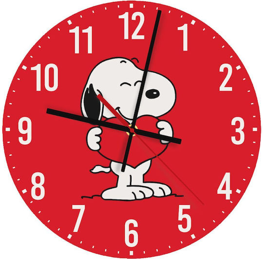 Snoopy Nimm Mein Herz Holz-Wanduhr 30cm