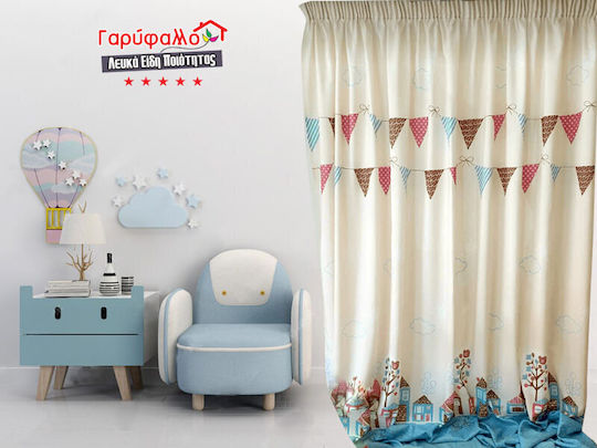 Kids Rod Pocket Curtain Multicolour PKD-3003 260x280cm