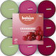 Bolsius Ресо с Аромат Basic Cranberry в Червен Цвят 18 Бройки