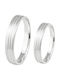 FenixJewelry Σετ Βέρες από Λευκόχρυσο 14Κ με Ματ Φινίρισμα