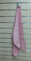 Klotsotiras Tea Towel from 100% Cotton in Pink Color 45x75cm