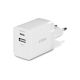 TTEC Зарядно Устройство Без Кабел GaN с USB-A и USB-C Изходни Портове 45W Power Delivery Бял SmartCharger