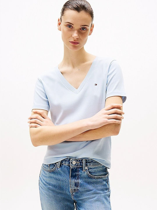 Tommy Hilfiger Damen T-Shirt Hellblau