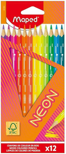 Maped Ξυλομπογιές Neon Fsc Σετ 12 Τεμ 831802