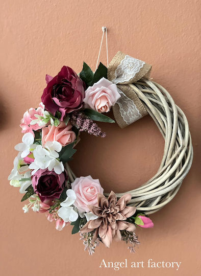 Coronită De Crăciun Decorativă Cu Diametru 30 Cm Roz