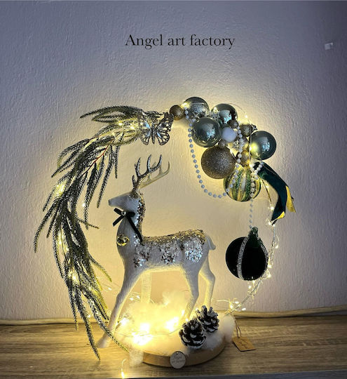 Weihnachtsdekoration Metallisch Kranz Beleuchtet Strom