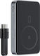 Acefast M10 MagSafe Power Bank 10000mAh 30W with 2 USB-C Ports Power Delivery Black