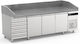 Inomak Frigider Inoxidabil de Banc cu 3 Uși și Unitate de Răcire L254xl80xH87.3cm