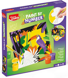 Set creativ Maped Pictură după numere Tucan & Fluture 20x20cm 907085