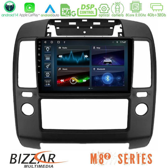 Bizzar Ηχοσύστημα Αυτοκινήτου για Nissan Navara / Pathfinder 2004-2016 με A/C (Bluetooth/USB/WiFi/GPS/Apple-Carplay/Android-Auto) με Οθόνη Αφής 9"