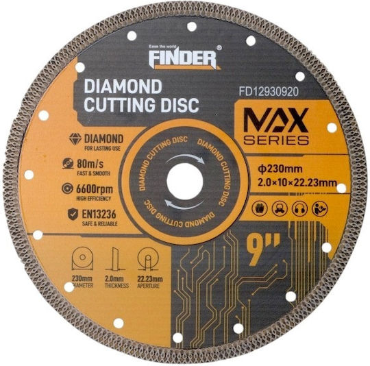 Finder Cutting Disc Construction Materials Hole Diameter 230mm 1pcs