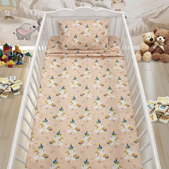 Lino Home Orange Fitted Baby Sheets 120x180cm Lino Home Orange Fitted Baby Sheets 120x180cm