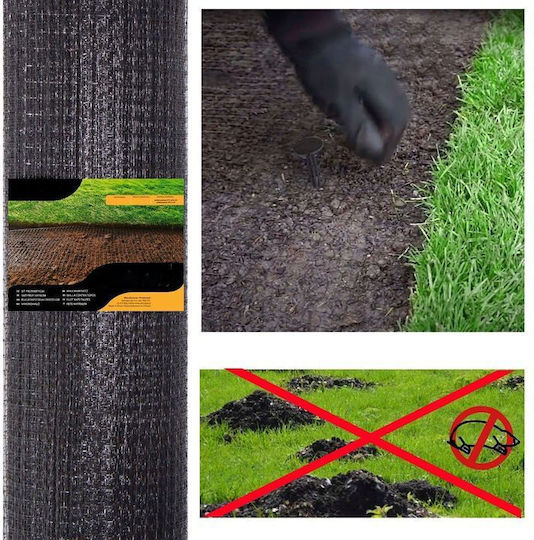Plasă de grădină anti-dăunători pentru cârtițe 30g/m2 1x100 metri negru