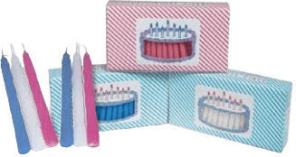 Spiral Birthday Candles Assorted Colors 100 Pcs Blue