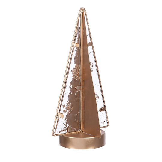 Christmas Decorative Illuminated Glass Tree 11cm Adorned