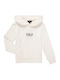 Kinder-Sweatshirt mit Kapuze und Taschen Weiß