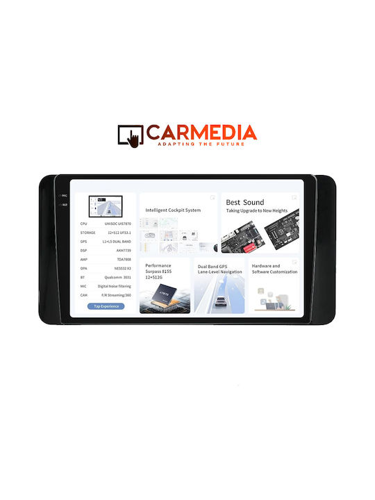Carmedia Sistem Audio Auto pentru Skoda Kamiq 2018 (Bluetooth/USB/AUX/WiFi/GPS/Apple-Carplay/Android-Auto) cu Ecran Tactil 10.36"