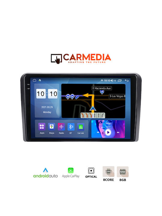 Carmedia Auto-Audiosystem für Citroen C5 2007-2017 (Bluetooth/USB/AUX/WiFi/GPS/Apple-Carplay/Android-Auto) mit Touchscreen 10.36"