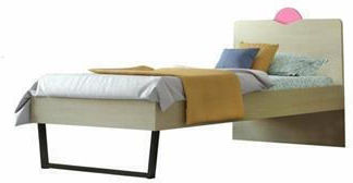 Kids Bed Classic Semi Double Beige for Mattress 110x200cm