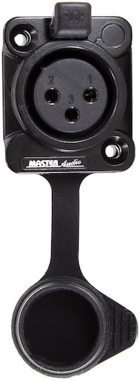 Master Audio Xlr003f Three-Pole Xlr Chassis Female Water Dust Protection Cap Black