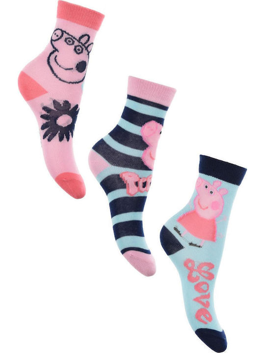Superheroes Kids' Socks "peppa Pig" Blue 3 Pairs