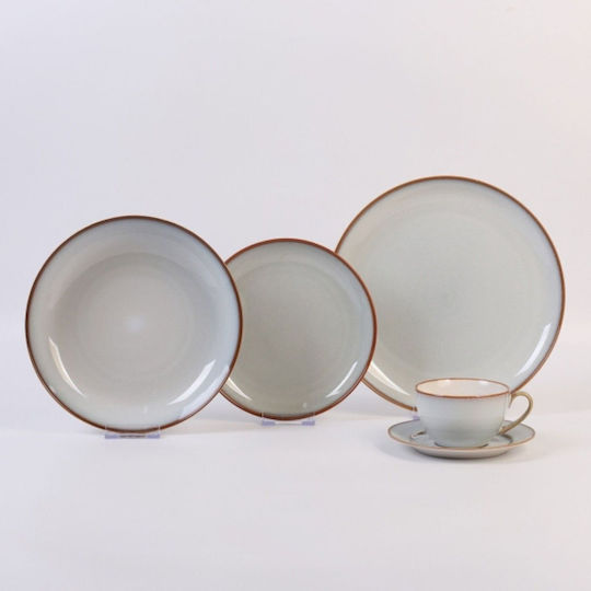 Cryspo Trio Beige Porcelain Dinnerware Set 18pcs