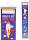 Legami Milano Kids Growth Height Chart Wall Sticker with Design Space Light Multicolour
