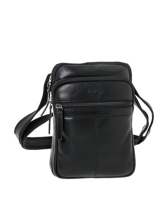 Leather Men's Bag Shoulder / Crossbody Black
